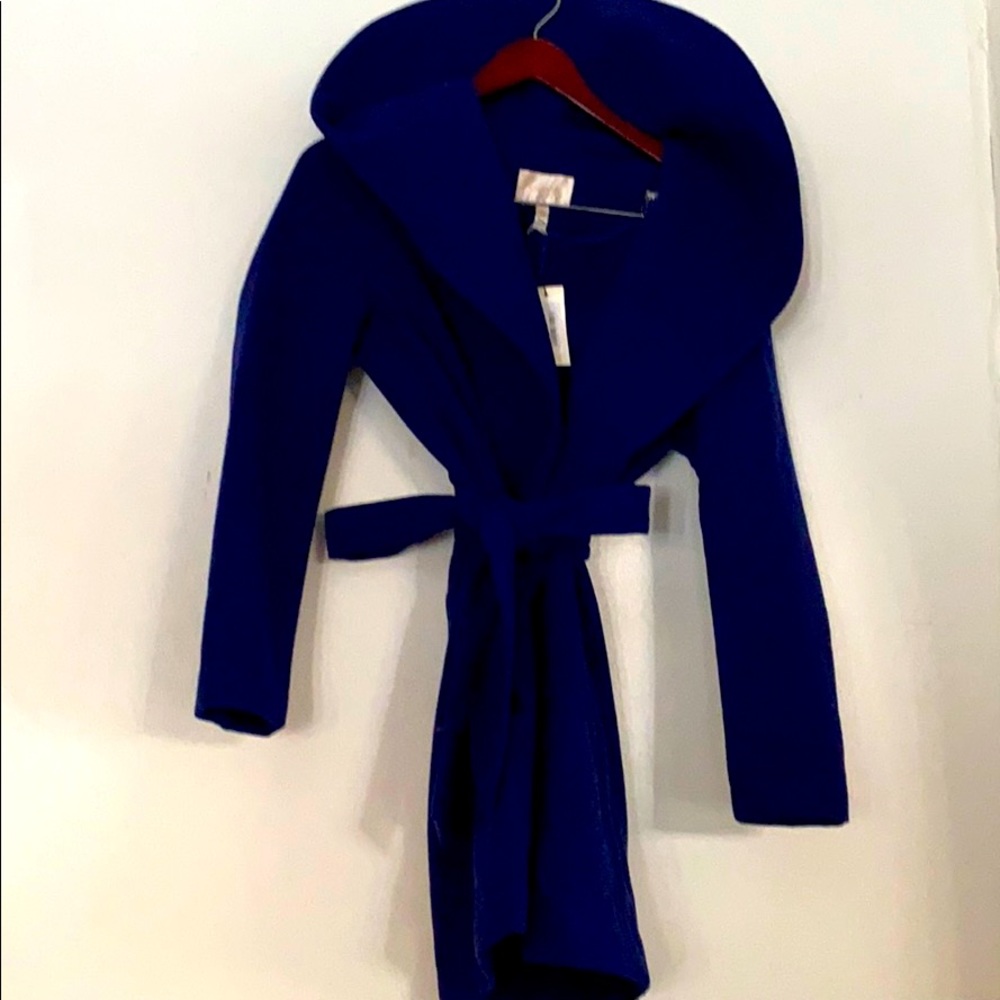 SOLD!!!! New wool shawl color tie waisted jacket